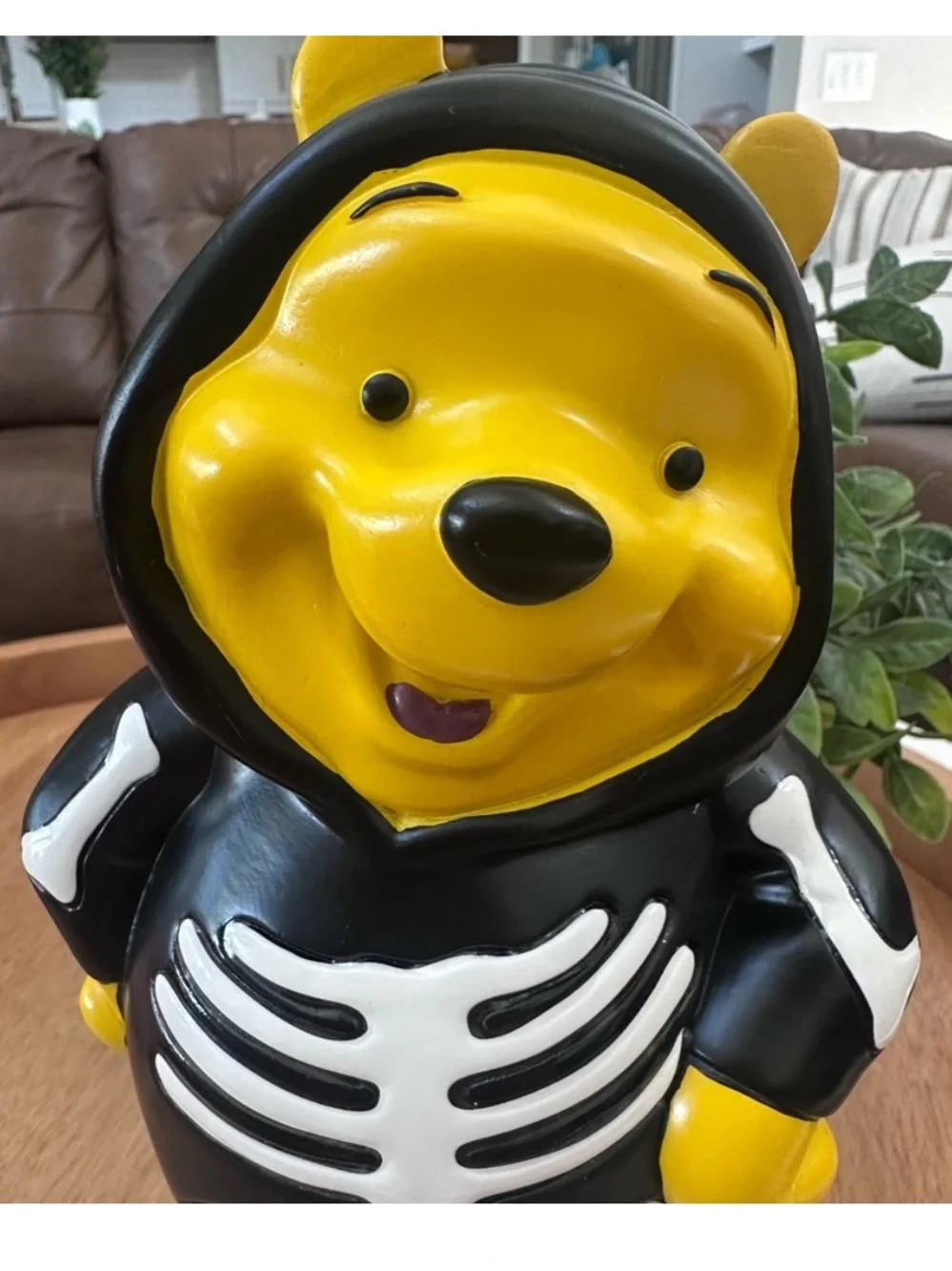 Disney Winnie the Pooh Skeleton Halloween Candy Figure 12” Decor Statue Hunny